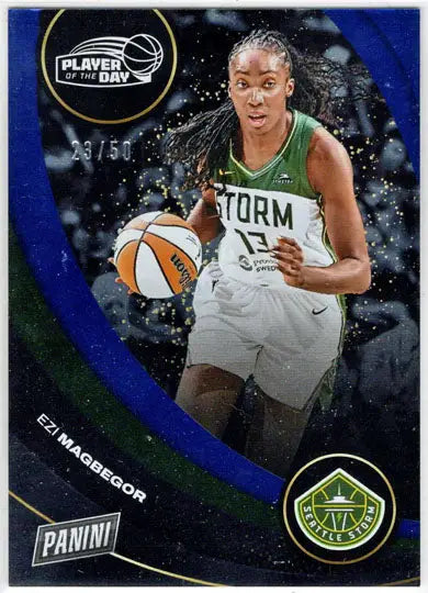 2025 Panini WNBA Player of the Day Blue Parallel Card 34 Ezi Magbegor 23/50 - Basketball Card Single