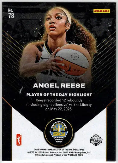 2025 Panini WNBA Player of the Day Blue Parallel Card 78 Angel Reese 11/50 - Basketball Card Single