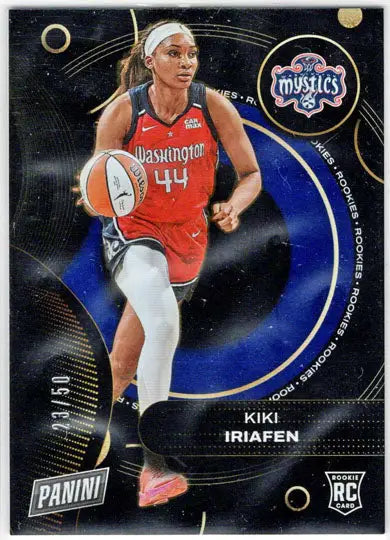 2025 Panini WNBA Player of the Day Blue Parallel Card RC4 Kiki Iriafen 23/50 - Basketball Card Single