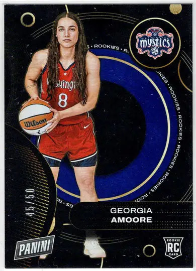 2025 Panini WNBA Player of the Day Blue Parallel Card RC5 Georgia Amoore 45/50 - Basketball Card Single