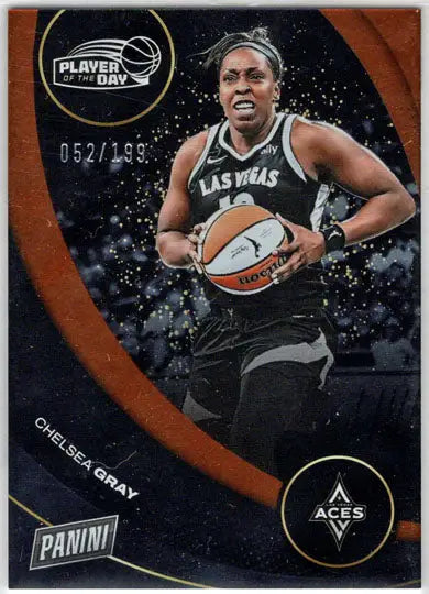 2025 Panini WNBA Player of the Day Orange Parallel Card 10 Chelsea Gray 052/199 - Basketball Card Single