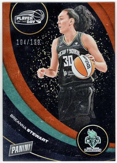 2025 Panini WNBA Player of the Day Orange Parallel Card 11 Breanna Stewart /199 - Basketball Card Single