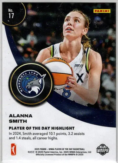 2025 Panini WNBA Player of the Day Orange Parallel Card 17 Alanna Smith 064/199 - Basketball Card Single