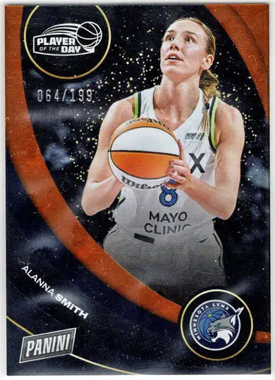 2025 Panini WNBA Player of the Day Orange Parallel Card 17 Alanna Smith 064/199 - Basketball Card Single
