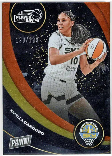2025 Panini WNBA Player of the Day Orange Parallel Card 31 Kamilla Cardoso /199 - Basketball Card Single