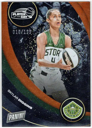 2025 Panini WNBA Player of the Day Orange Parallel Card 33 Skylar Diggins /199 - Basketball Card Single
