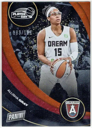 2025 Panini WNBA Player of the Day Orange Parallel Card 42 Allisha Gray 183/199 - Basketball Card Single