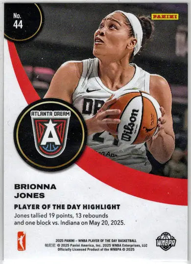 2025 Panini WNBA Player of the Day Orange Parallel Card 44 Brionna Jones 110/199 - Basketball Card Single