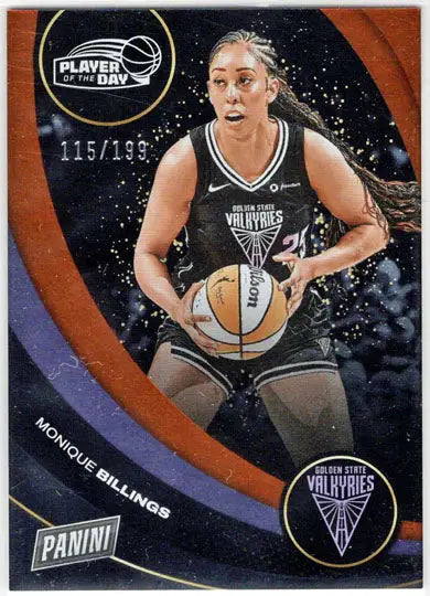 2025 Panini WNBA Player of the Day Orange Parallel Card 48 Monique Billings /199 - Basketball Card Single
