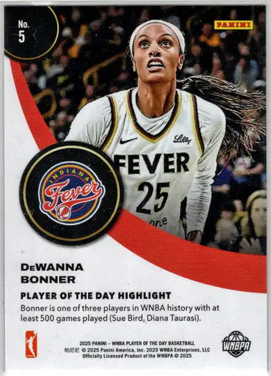 2025 Panini WNBA Player of the Day Orange Parallel Card 5 DeWanna Bonner 083/199 - Basketball Card Single