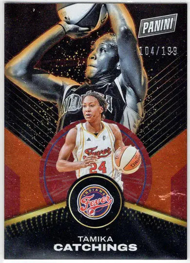 2025 Panini WNBA Player of the Day Orange Parallel Card 61 Catchings 104/199 - Basketball Card Single