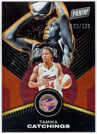 2025 Panini WNBA Player of the Day Orange Parallel Card 61 Catchings 103/199 - Basketball Card Single