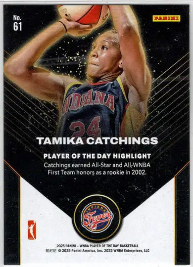 2025 Panini WNBA Player of the Day Orange Parallel Card 61 Catchings 103/199 - Basketball Card Single