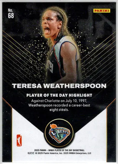 2025 Panini WNBA Player of the Day Orange Parallel Card 68 Weatherspoon 116/199 - Basketball Card Single