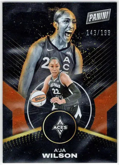 2025 Panini WNBA Player of the Day Orange Parallel Card 69 A’ja Wilson 143/199 - Basketball Card Single