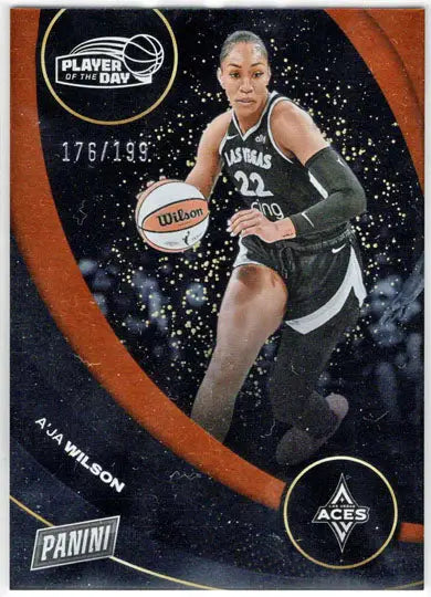 2025 Panini WNBA Player of the Day Orange Parallel Card 7 A’ja Wilson 176/199 - Basketball Card Single