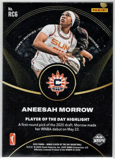 2025 Panini WNBA Player of the Day Orange Parallel Card RC6 Aneesah Morrow /199 - Basketball Card Single