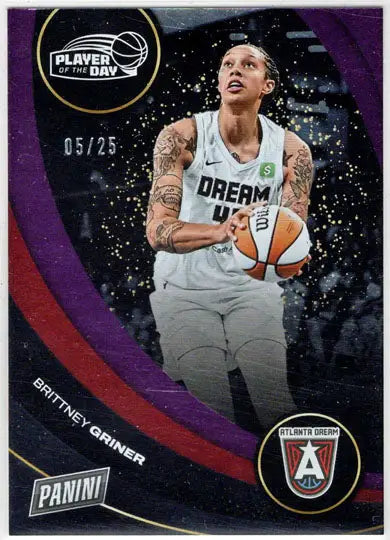 2025 Panini WNBA Player of the Day Purple Parallel Card 43 Brittney Griner 05/25 - Basketball Card Single