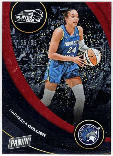 2025 Panini WNBA Player of the Day Red Parallel Card 15 Napheesa Collier 55/99 - Basketball Card Single