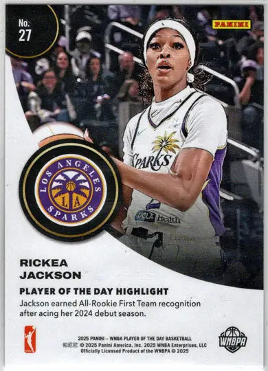 2025 Panini WNBA Player of the Day Red Parallel Card 27 Rickea Jackson 98/99 - Basketball Card Single