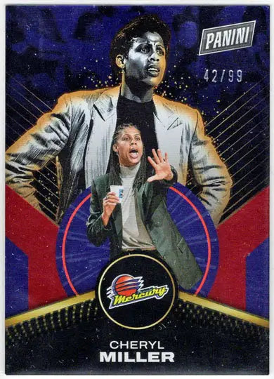 2025 Panini WNBA Player of the Day Red Parallel Card 59 Cheryl Miller 42/99 - Basketball Card Single