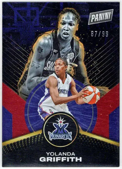 2025 Panini WNBA Player of the Day Red Parallel Card 64 Yolanda Griffith 87/99 - Basketball Card Single