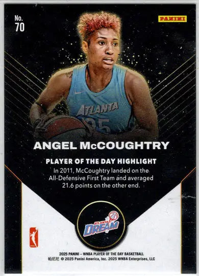 2025 Panini WNBA Player of the Day Red Parallel Card 70 Angel McCoughtry 47/99 - Basketball Card Single