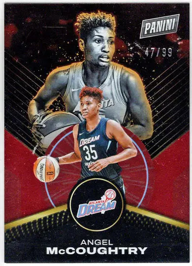 2025 Panini WNBA Player of the Day Red Parallel Card 70 Angel McCoughtry 47/99 - Basketball Card Single