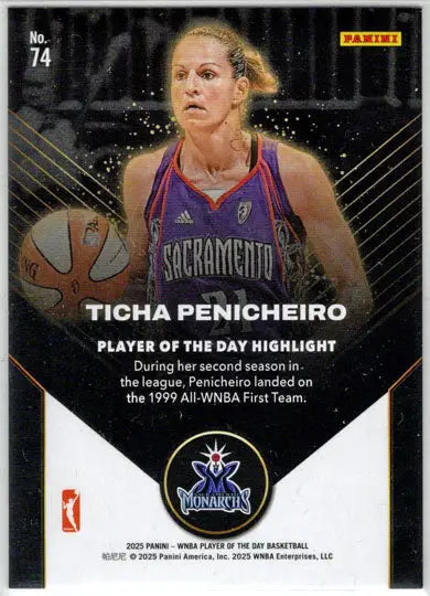 2025 Panini WNBA Player of the Day Red Parallel Card 74 Ticha Penicheiro 69/99 - Basketball Card Single