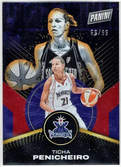 2025 Panini WNBA Player of the Day Red Parallel Card 74 Ticha Penicheiro 69/99 - Basketball Card Single