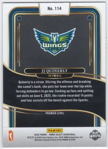 2025 Panini WNBA Select #114 JJ Quinerly NM Near Mint Premier Level ID:83427