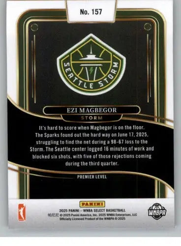 2025 Panini WNBA Select #157 Ezi Magbegor NM Near Mint Premier Level ID:83768 - Basketball Card Single