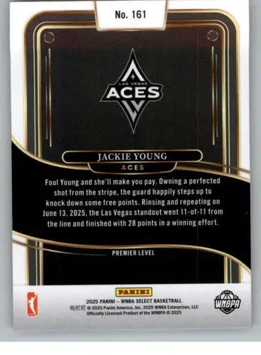 2025 Panini WNBA Select #161 Jackie Young NM Near Mint Premier Level ID:83770 - Basketball Card Single