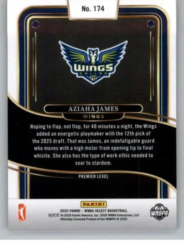 2025 Panini WNBA Select #174 Aziaha James NM Near Mint Premier Level ID:83775 - Basketball Card Single