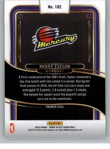2025 Panini WNBA Select #182 Penny Taylor NM Near Mint Premier Level ID:83776 - Basketball Card Single