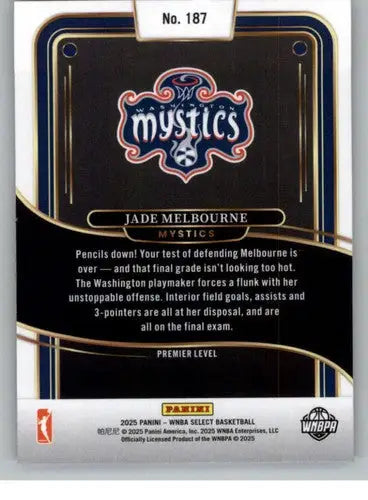 2025 Panini WNBA Select #187 Jade Melbourne NM Near Mint Premier Level ID:83778 - Basketball Card Single