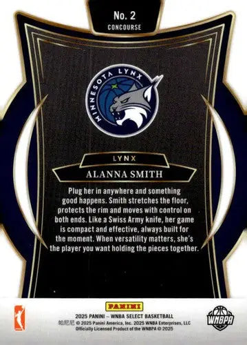 2025 Panini WNBA Select #2 Alanna Smith NM Near Mint Concourse ID:83341 - Basketball Card Single