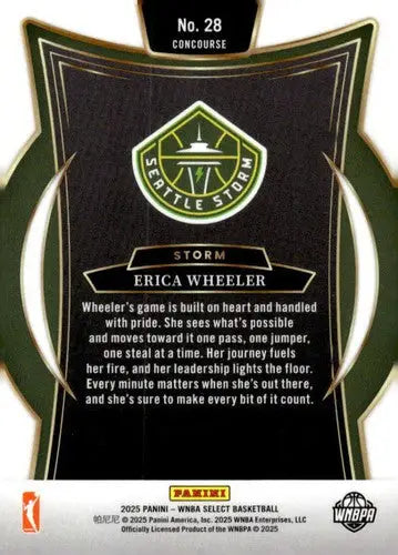 2025 Panini WNBA Select #28 Erica Wheeler NM Near Mint Concourse ID:83479 - Basketball Card Single