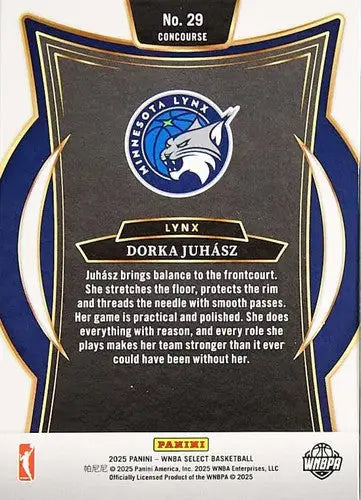 2025 Panini WNBA Select #29 Dorka Juhasz NM Near Mint Concourse ID:83352 - Basketball Card Single