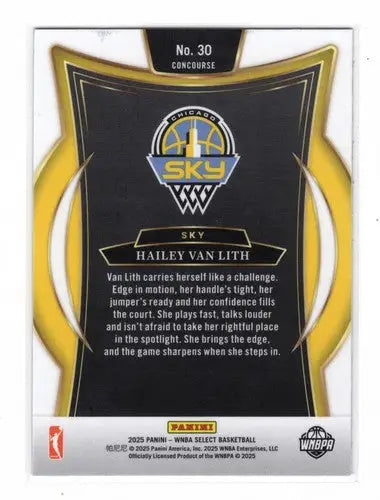 2025 Panini WNBA Select #30 Hailey Van Lith NM Near Mint Concourse ID:83101