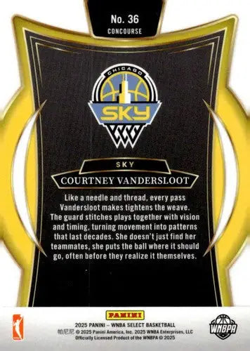 2025 Panini WNBA Select #36 Courtney Vandersloot NM Near Mint Concourse ID:83356 - Basketball Card Single