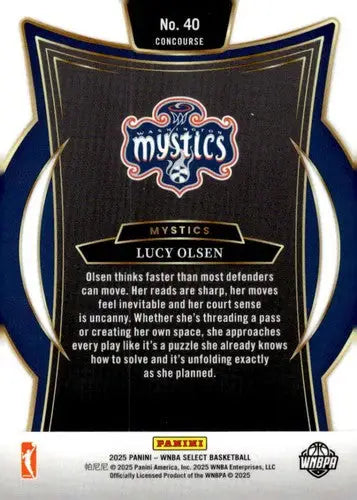 2025 Panini WNBA Select #40 Lucy Olsen NM Near Mint Concourse ID:83484 - Basketball Card Single
