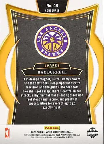 2025 Panini WNBA Select #46 Rae Burrell NM Near Mint Concourse ID:83331 - Basketball Card Single