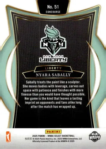 2025 Panini WNBA Select #51 Nyara Sabally NM Near Mint Concourse ID:83332 - Basketball Card Single