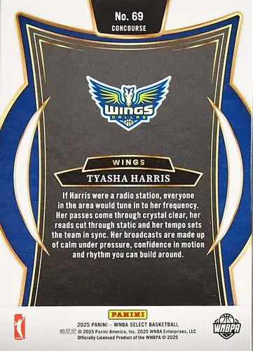 2025 Panini WNBA Select #69 Tyasha Harris NM Near Mint Concourse ID:83424