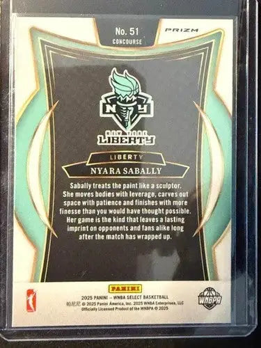 2025 Panini WNBA Select Pink Flash Prizms #51 Nyara Sabally NM Near Min ID:83516 - Basketball Card Single