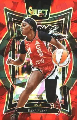 2025 Panini WNBA Select Red Cracked Ice #1 Dana Evans SN/299 - Basketball Card Single