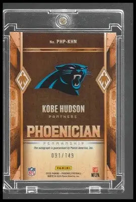 2025 Phoenix Phoenician Penmanship Winter PHP-KHN Kobe Hudson #/149 Auto - Football Card Single