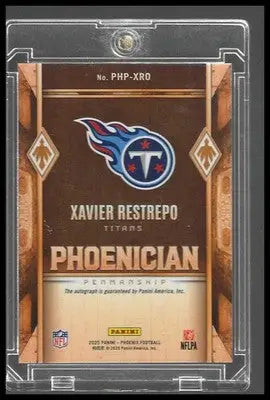 2025 Phoenix Phoenician Penmanship Xavier Restrepo Auto RC Case Hit - Football Card Single