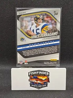 2025 Prizm No Huddle Vince Ferragamo #240 Blue Disco /125 - Football Card Single